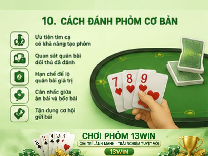 Cách Đánh Phỏm Cơ Bản