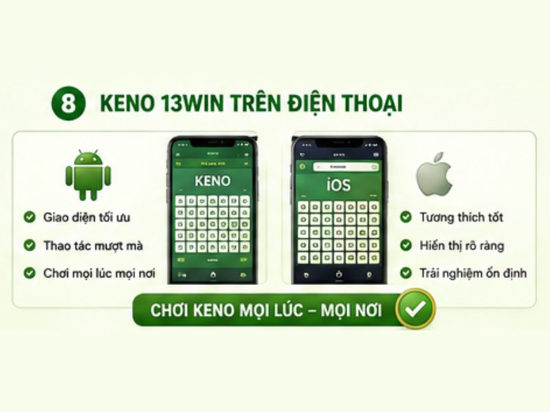 Keno 13WIN Có Chơi Trên Điện Thoại Được Không